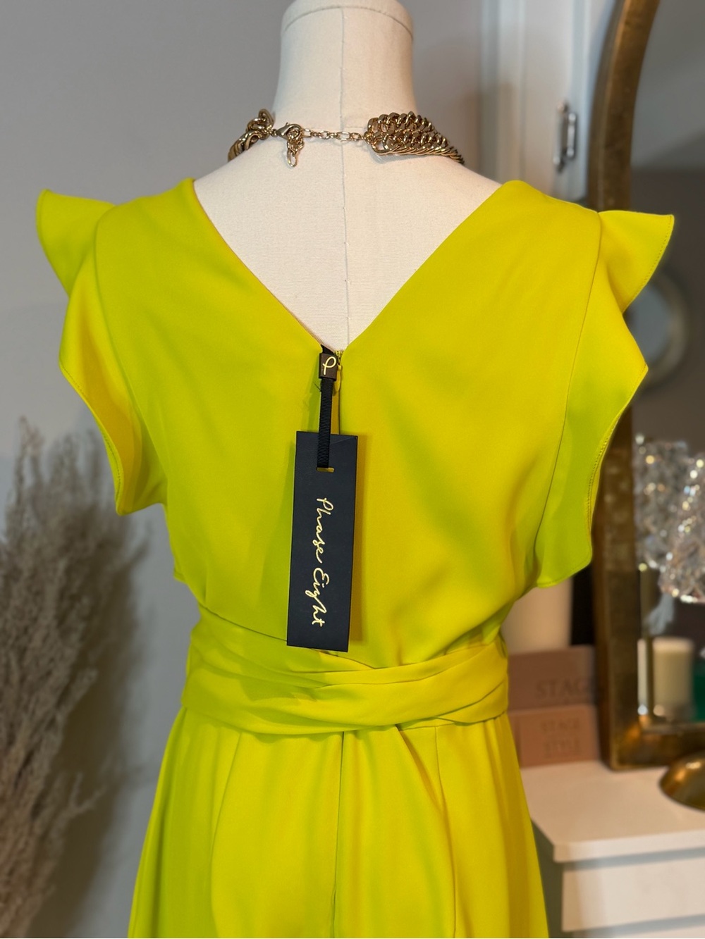 Phase Eight Victoriana Jumpsuit in Lime - Picture 6 of 6